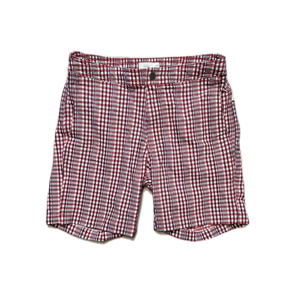 ONIA Calder Trunks 7.5" Plaid Stretch Swim‎ Trunks - Men's Size Medium